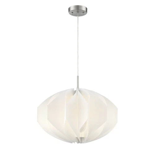 Lite Source LS-19311 BN / White Reina 20"W Globe Chandelier by Orren Ellis - NIB - Picture 1 of 2