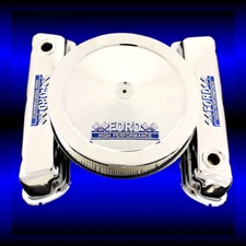 chrome sbf valve cover and air cleaner fits 289 302 351 w fords with hp emblems 