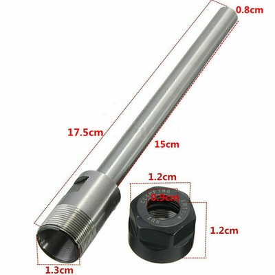 ER11 Spannzangenfutter mit 8mm Zylinderschaft Verlängerung 150mm C8-ER11A-150L H