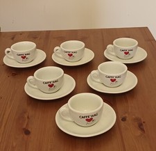 Servizio 6x Tazzine Caffè HAG Bar Espresso Coffee Cup Collection Vintage