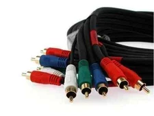 5 RCA Male to Male Component Video + Audio Cable - 6ft / 12ft / 25ft