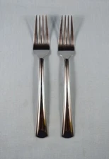 Oneida Stainless CELLA (Beveled Edge) 2 Dinner Forks 8"