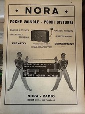 NORA VALVOLE PUBBLICITà anni 30 Radio