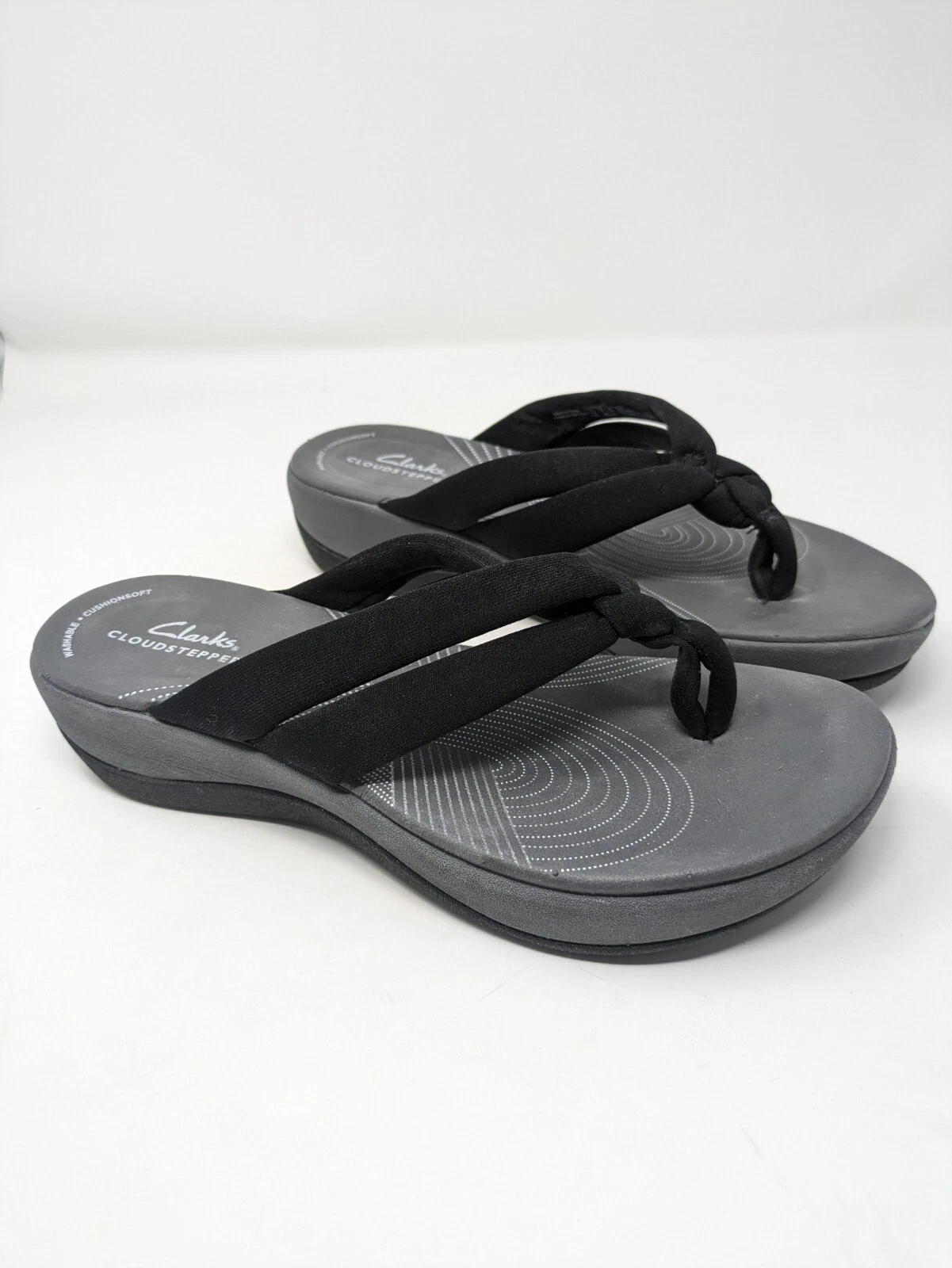 Sandali infradito Clarks donna Cloudsteppers Arla Kaylie neri perizoma 7M