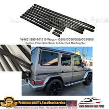Carbon Fiber Side Full Moldings G63 Trims Body G-Wagon Rubbers 1990-2018 Set