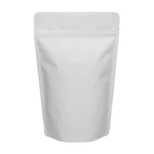 100 (6" x 9" x 3" 24oz* ) White Foil Stand Up Zip Lock Bags Pouches Odor Proof 