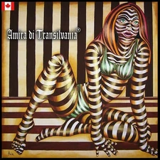 painting pop art modern contemporary decorative home decor woman figure in beach