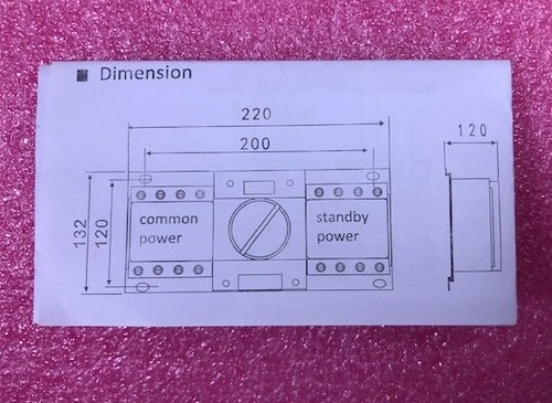 ZHQ3-63-2P Interruttore di Trasferimento Automatico Doppia Potenza 63 Amp., 2P - Foto 4 di 6