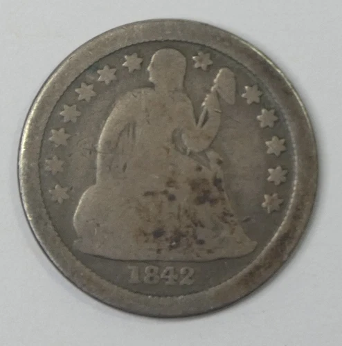 BARGAIN 1842-O Liberty Seated Dime GOOD Silver 10c ~ Mintmark above the Bow