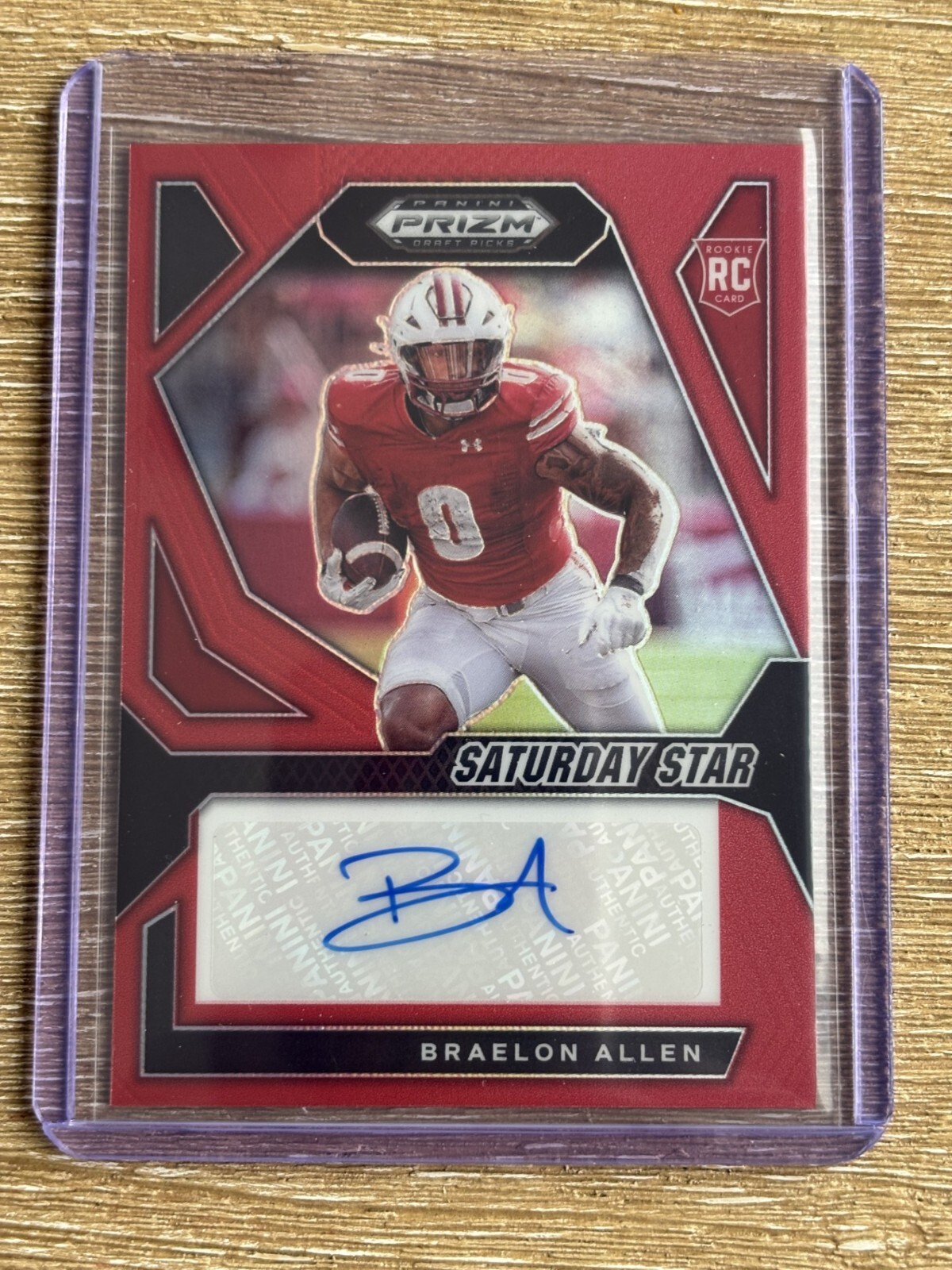 Braelon Allen Panini Prizm Draft Picks Saturday Star Signatures #SSSBAN Red