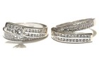 GIA 18k white gold .94ct VS2 H round diamond engagement ring wedding band 11.1g  — photo 7