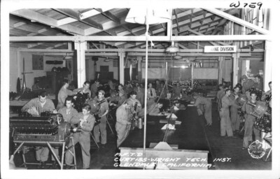 A.F.T.D. Curtiss-Wright Tech. Inst. Glendale, California 1950s OLD PHOTO