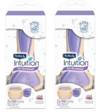 Schick Intuition Pure Nourishment Razor Handle  2 Cartridges 2 Pack 