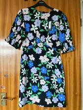 Nasty Gal oversized floral high neck mini dress size 8