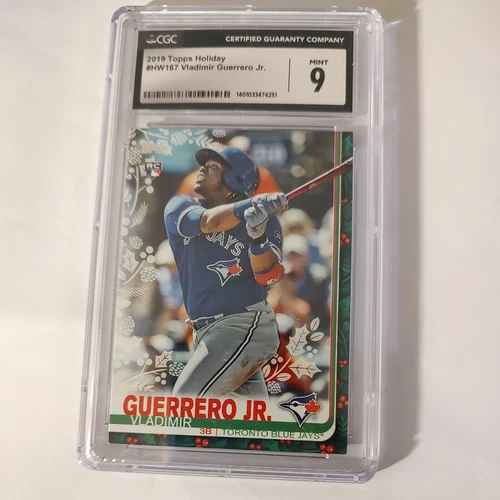 2019 topps holiday vladimir guerrero jr rookie Blue Jays CGC 9