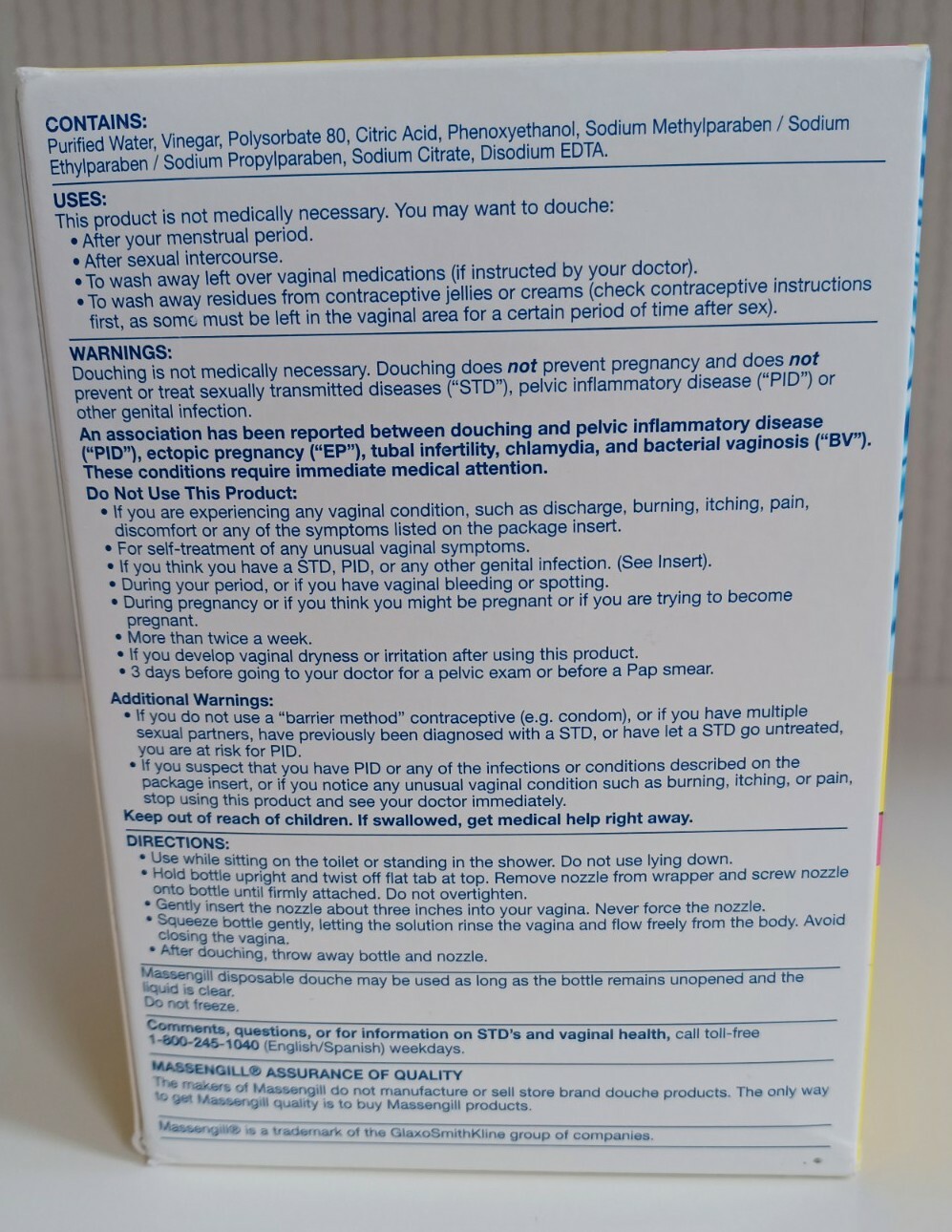 Massengill Douche New in Box Extra Cleansing Vinegar & Water 4 bottles