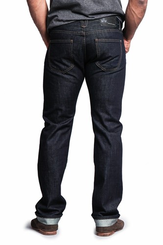 Men's Made in USA Straight Fit Denim Premium Selvedge Jeans Pants -M527SV-B1D7 - Picture 9 of 40