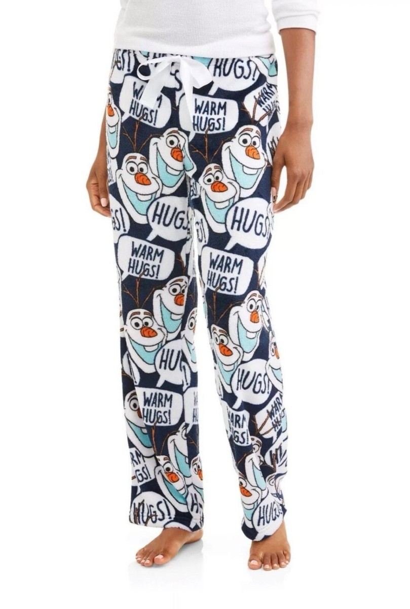 NEW Disney Frozen OLAF Pajama Plush Sleep Pants Lounge Women's: 2X