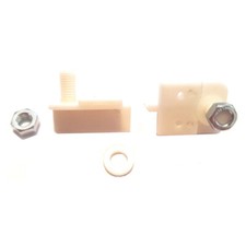 NEW H R Racing HR604 Guide White with Washer and Nut 2 pcs 1:24 Slot Car