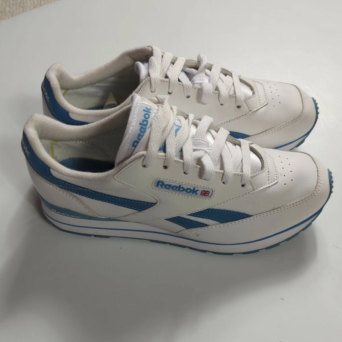 kombination ekstremt gentagelse Reebok shoes Classic Leather RB 401 TYI Women White Blue Running Tennis  Size 9.5 | eBay