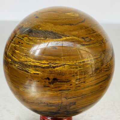 Natural Tiger Eye stone ball quartz crystal ball Reiki healing 1960G