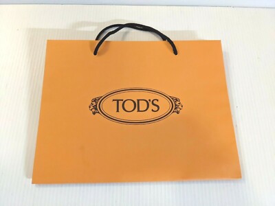 Authentic Tod's Small Orange Paper Shopping Bag x x