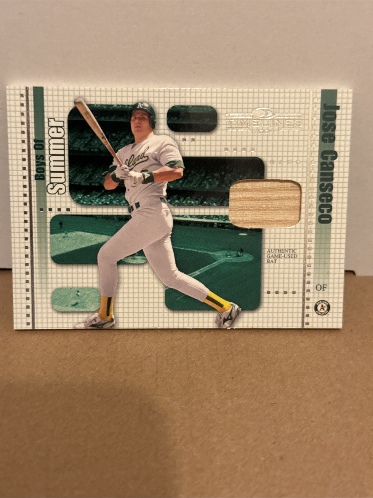 2004 Donruss Timelines Boys of Summer Materials Jose Canseco Bat A’s