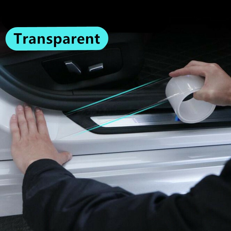 Xotic Tech Clear Door Sill Protector Film (5cm X 3m) - Anti-Scratch Strip For Car Bumpers & Edges