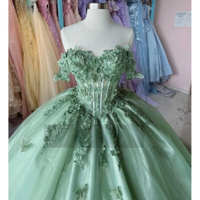 Green Quinceanera Dresses Ball Gown Birthday Party Dress Graduation Gown  Sweet16 | eBay