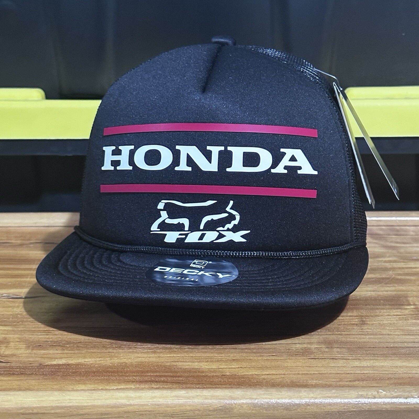 Honda Fox  Decky Trucker Hat Flat Brim SnapBack Men’s Custom Logo