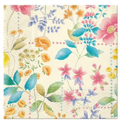 Two Individual Paper Lunch Decoupage Napkins Spring Flowers Floral Free Shipping