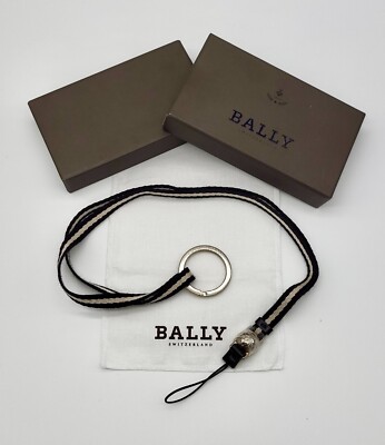 BALLY Schlüsselanhänger / Schlüsselhalter / Keychain mit Band NEU Made in Italy