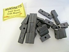 50 Super strong craft magnets rectangle with 1/8" hole 1x1/4x2/8 in Made in USA