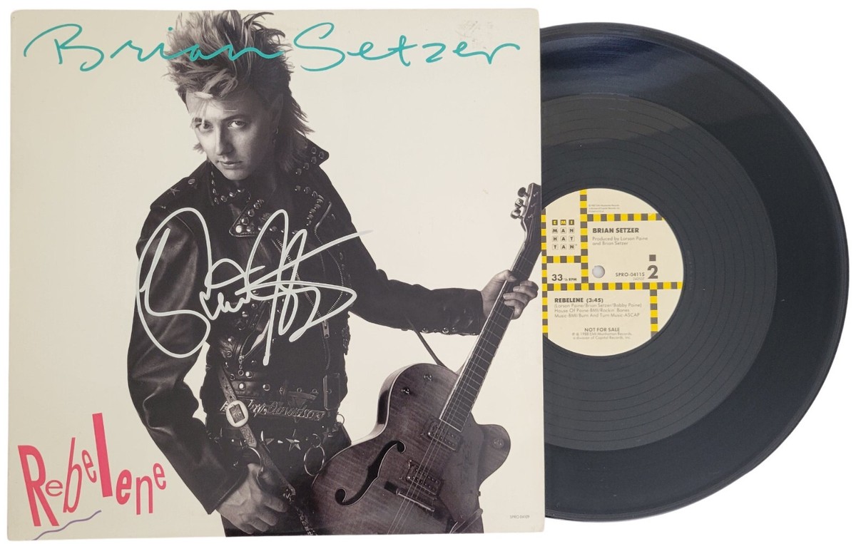 Brian Setzer Signed Rebelene Album Proof COA Autographed Vinyl Record Stray Cats Brian Setzer Signed Rebelene Album Proof COA Autographed Vinyl Record Stray Cats