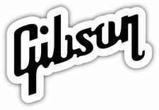 GIBSON GUITAR Logo Sticker Decal Bumper Window CHOOSE SIZE 3"-12"