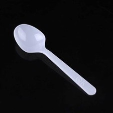 5.5" White Disposable Plastic Spoons Party Supply Tableware Birthday Wedding