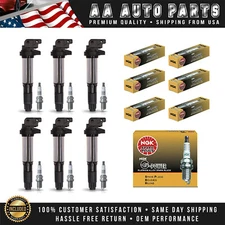 6x Ignition Coil & 6x NGK Platinum Spark Plug fit BMW 325i 2.5L I6 UF522