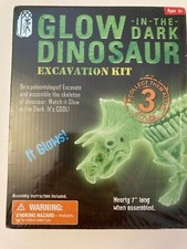 Glow in the Dark Diplodocus Excavation kit fossil dig DINOSAUR bones 6 