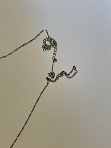 Collana in argento sterling 925 con rubini scintillanti laurea infermiera marcata usata - Foto 4 di 5