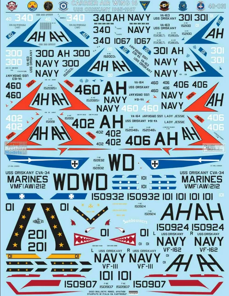 Bullseye Model Aviation 1/48 Decals 48032 - F-4J Phantom II Fleet Phantoms - Image 3 of 4