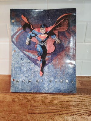 Man Of Steel 3 Holes Portfolio Folder