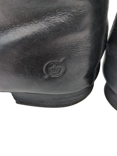 Born schwarze Leder-Stiefeletten mit Schnalle und seitlichem Reißverschluss Größe 9,5 F54203 - Bild 5 von 11