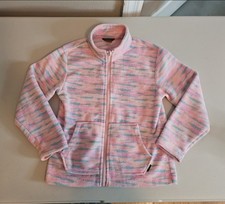 Eddie Bauer Girls Full Zip Pink Fuzzy Jacket Girls Size XS
