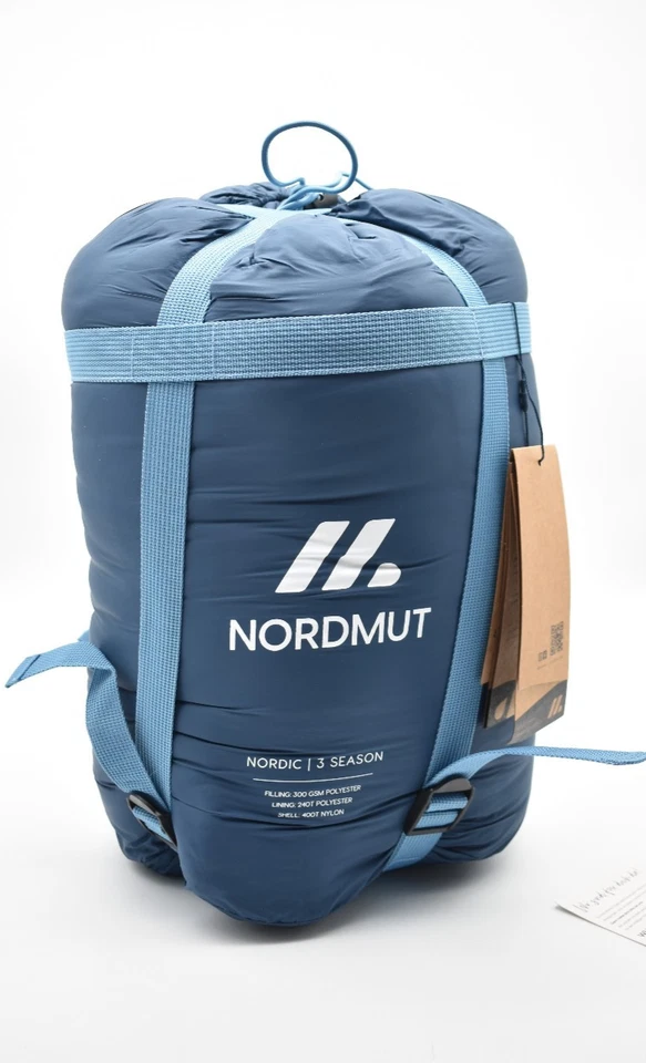 NORDMUT® Schlafsack 3-Jahreszeiten [300 GSM] Ultraleicht & kompakt NEU/OVP