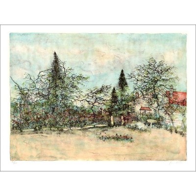 GANTNER Bernard - Original Lithographie ''Der Garten'' 48x65cm