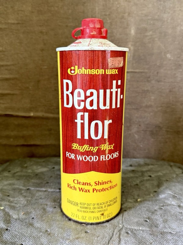 Vintage SC Johnson Wax Beauti-Flor 27oz Can - Racine, WI