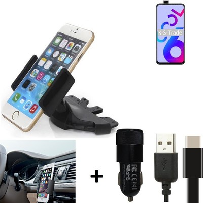 CD Schlitz Halterung für Coolpad Cool 6 + Ladegerät Auto KFZ Radio Halter Univ