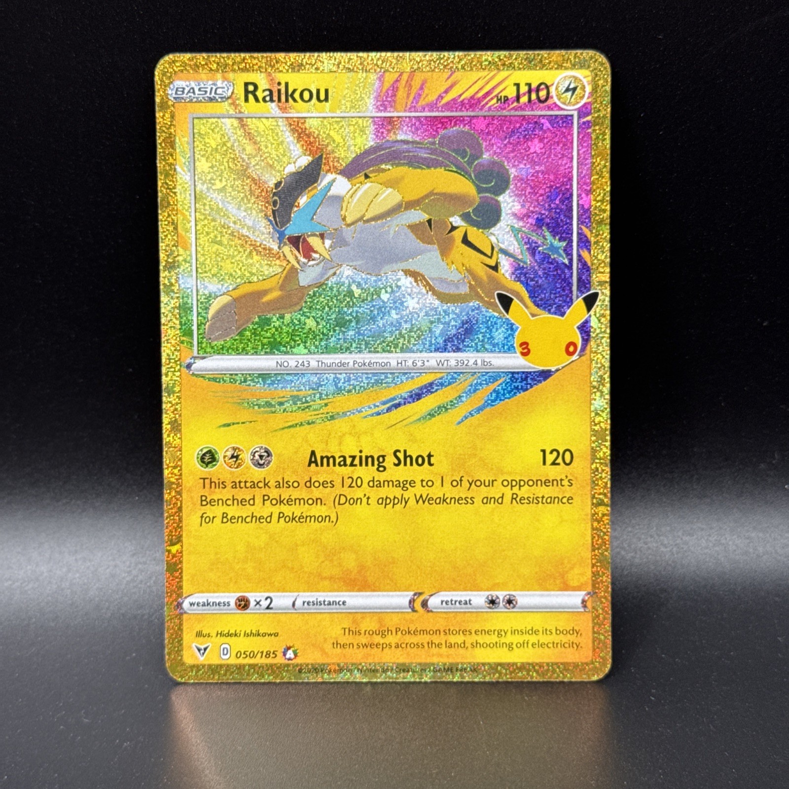 Pokemon Company Raikou 050/185 30th Anniversary Classic Collection