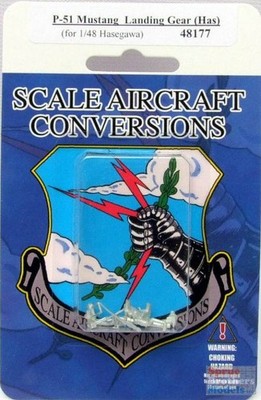SAC48177 1:48 Scale Aircraft Conversions - P-51 Mustang Landing Gear (HAS kit)