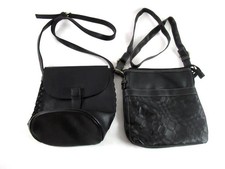 Lot De 2 Sacs À Bandoulière En Cuir Synthétique Noir - Élégant Et Fonctionnel